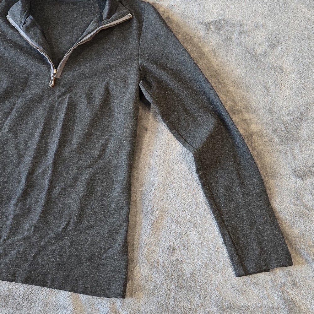 J McLaughlin 1/4 Zip Pullover Size Small Gray Preppy Athletic Country Club Golf - Picture 3 of 13